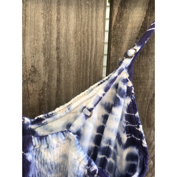 Forever 21 Blue & White Tie Dye Midi Dress, Size Small - Picture 5 of 8